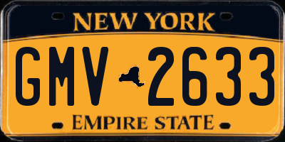 NY license plate GMV2633