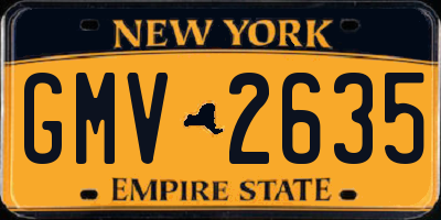 NY license plate GMV2635