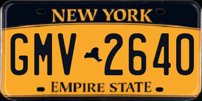 NY license plate GMV2640