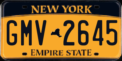 NY license plate GMV2645