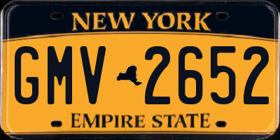 NY license plate GMV2652