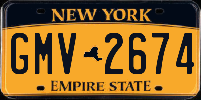 NY license plate GMV2674