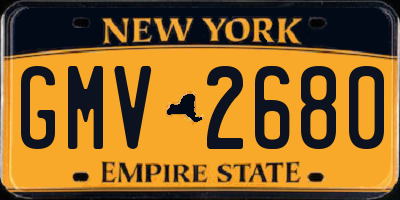 NY license plate GMV2680