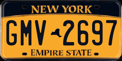 NY license plate GMV2697