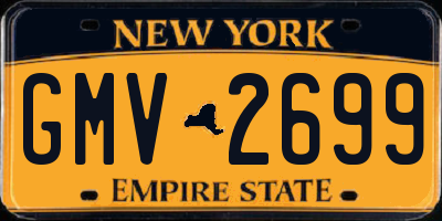 NY license plate GMV2699
