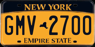 NY license plate GMV2700