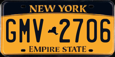 NY license plate GMV2706