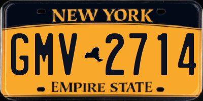 NY license plate GMV2714