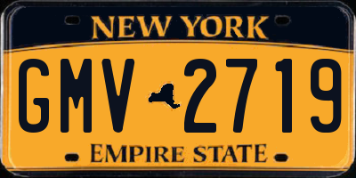 NY license plate GMV2719
