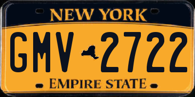 NY license plate GMV2722