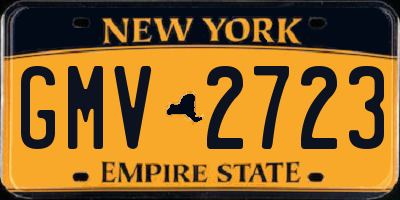 NY license plate GMV2723