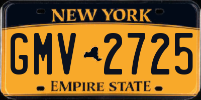 NY license plate GMV2725