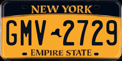 NY license plate GMV2729