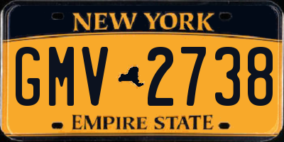 NY license plate GMV2738