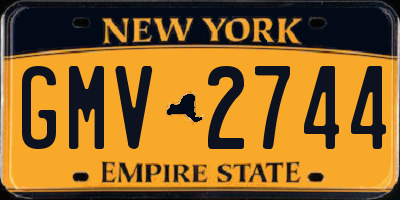 NY license plate GMV2744
