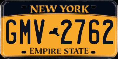 NY license plate GMV2762