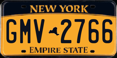 NY license plate GMV2766