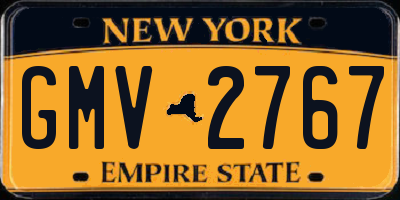 NY license plate GMV2767