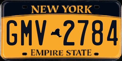 NY license plate GMV2784
