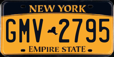 NY license plate GMV2795