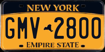 NY license plate GMV2800