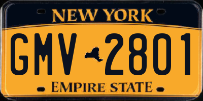 NY license plate GMV2801