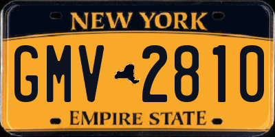 NY license plate GMV2810