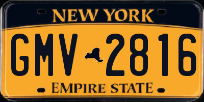 NY license plate GMV2816