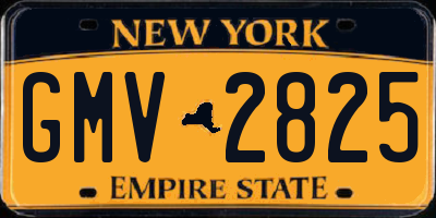NY license plate GMV2825