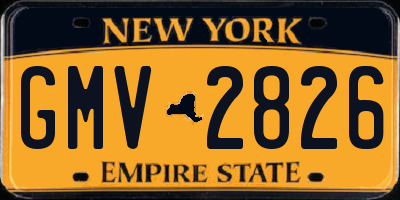 NY license plate GMV2826