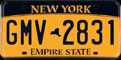 NY license plate GMV2831