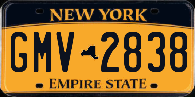 NY license plate GMV2838