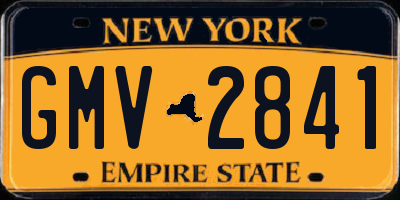 NY license plate GMV2841