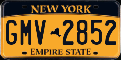NY license plate GMV2852
