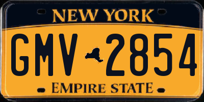 NY license plate GMV2854