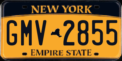 NY license plate GMV2855