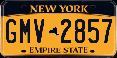 NY license plate GMV2857
