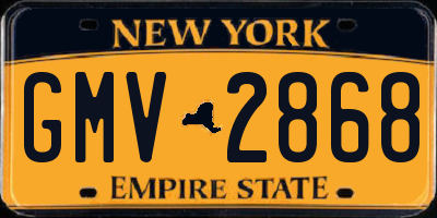 NY license plate GMV2868