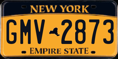 NY license plate GMV2873