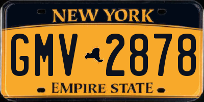 NY license plate GMV2878