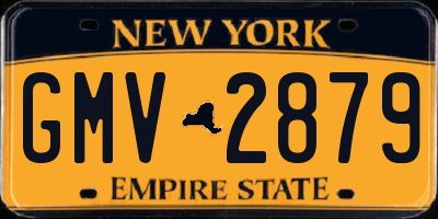 NY license plate GMV2879