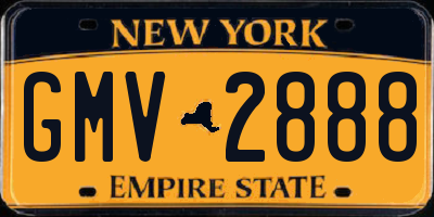 NY license plate GMV2888