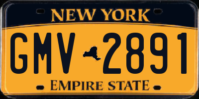 NY license plate GMV2891