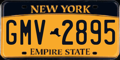 NY license plate GMV2895