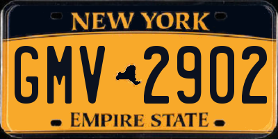 NY license plate GMV2902