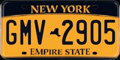 NY license plate GMV2905
