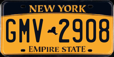 NY license plate GMV2908