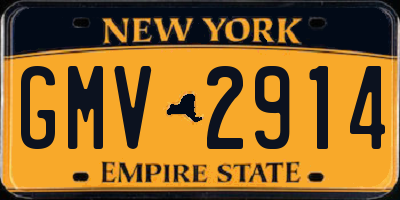 NY license plate GMV2914