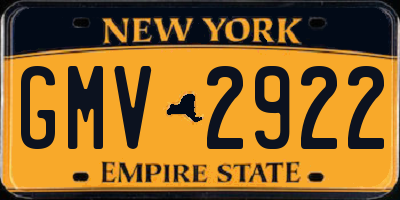 NY license plate GMV2922
