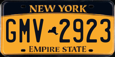 NY license plate GMV2923